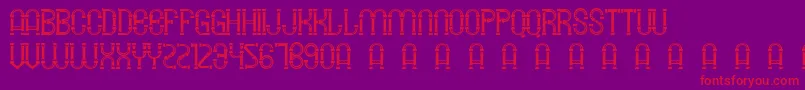 SmgLawangSewu Font – Red Fonts on Purple Background