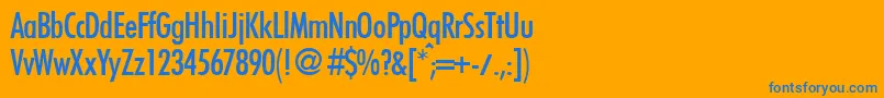 Шрифт FunctioncondtwomediumRegular – синие шрифты на оранжевом фоне