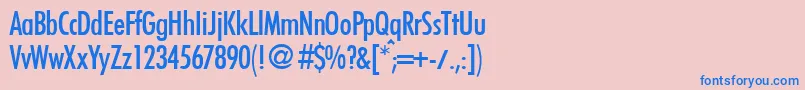 FunctioncondtwomediumRegular Font – Blue Fonts on Pink Background