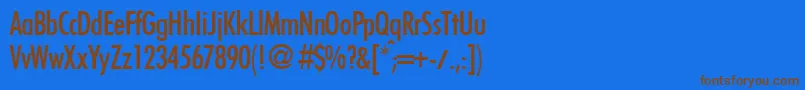 Шрифт FunctioncondtwomediumRegular – коричневые шрифты на синем фоне