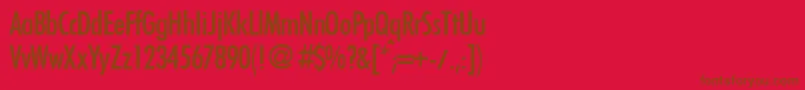 Шрифт FunctioncondtwomediumRegular – коричневые шрифты на красном фоне