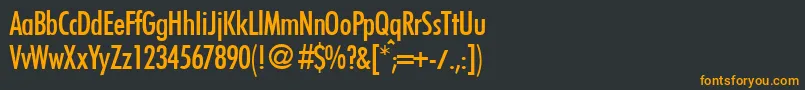 Шрифт FunctioncondtwomediumRegular – оранжевые шрифты на чёрном фоне
