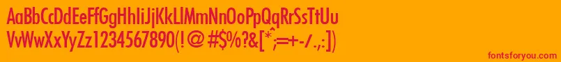 Шрифт FunctioncondtwomediumRegular – красные шрифты на оранжевом фоне