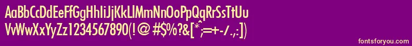 Шрифт FunctioncondtwomediumRegular – жёлтые шрифты на фиолетовом фоне