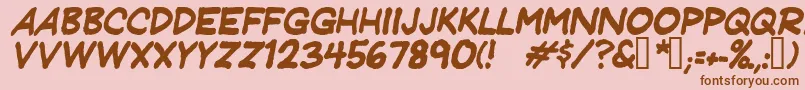 Jeffprit Font – Brown Fonts on Pink Background