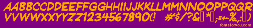 Jeffprit Font – Orange Fonts on Purple Background