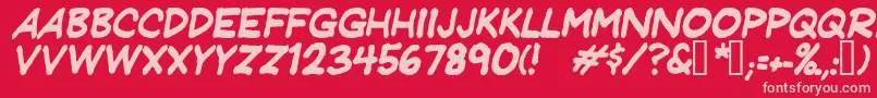 Jeffprit Font – Pink Fonts on Red Background