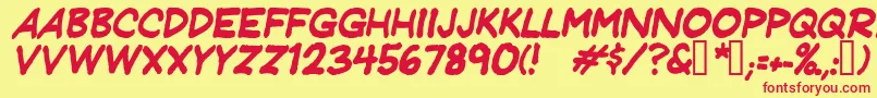 Jeffprit Font – Red Fonts on Yellow Background