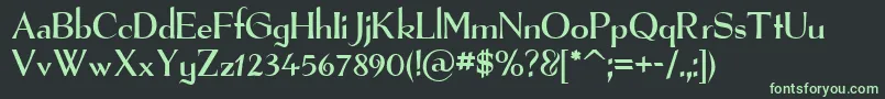 TheRealFont-fontti – vihreät fontit mustalla taustalla