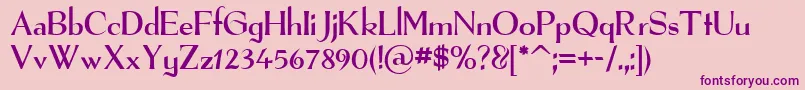 TheRealFont Font – Purple Fonts on Pink Background