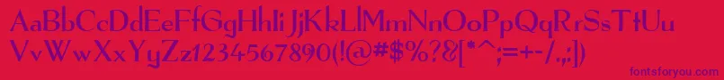 TheRealFont Font – Purple Fonts on Red Background
