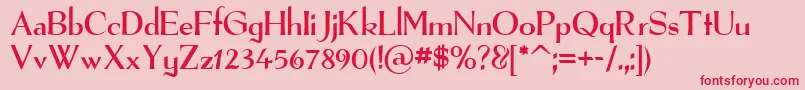 TheRealFont Font – Red Fonts on Pink Background