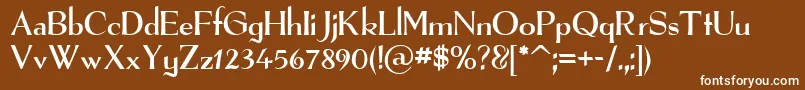 フォントTheRealFont – 茶色の背景に白い文字