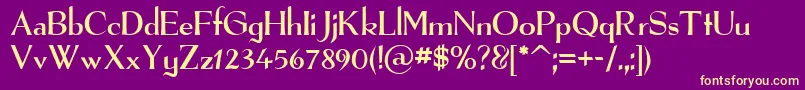 TheRealFont Font – Yellow Fonts on Purple Background