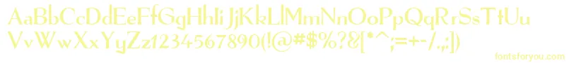 TheRealFont Font – Yellow Fonts on White Background