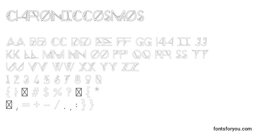 Шрифт ChronicCosmos – алфавит, цифры, специальные символы