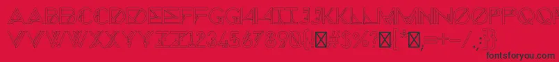 ChronicCosmos Font – Black Fonts on Red Background