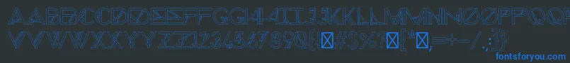 ChronicCosmos Font – Blue Fonts on Black Background