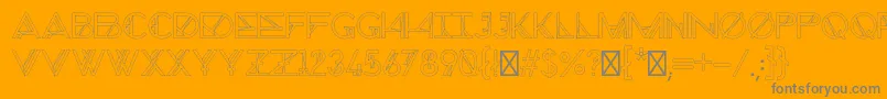 ChronicCosmos-Schriftart – Graue Schriften auf orangefarbenem Hintergrund