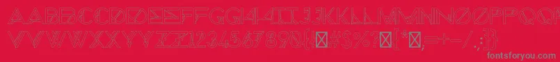 ChronicCosmos-Schriftart – Graue Schriften auf rotem Hintergrund