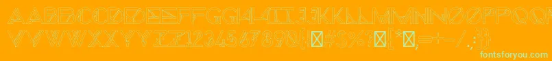 Подробнее о шрифте ChronicCosmos Шрифт ChronicCosmos – зелёные шрифты на оранжевом фоне