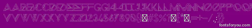 ChronicCosmos Font – Green Fonts on Purple Background