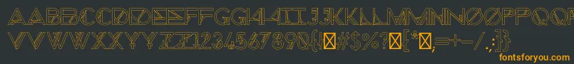 ChronicCosmos Font – Orange Fonts on Black Background