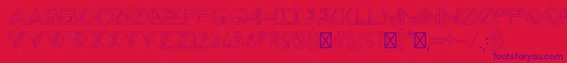 ChronicCosmos-Schriftart – Violette Schriften auf rotem Hintergrund