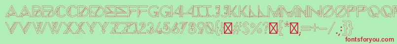 ChronicCosmos Font – Red Fonts on Green Background