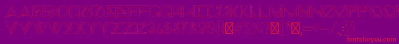 ChronicCosmos Font – Red Fonts on Purple Background