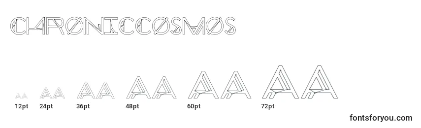Размеры шрифта ChronicCosmos