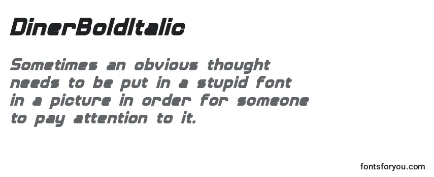 DinerBoldItalic Font