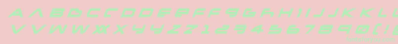 Newmarstitleital Font – Green Fonts on Pink Background