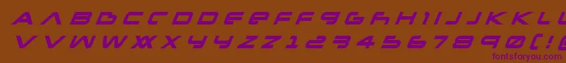 Newmarstitleital Font – Purple Fonts on Brown Background