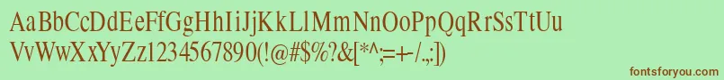 Limescondensed Font – Brown Fonts on Green Background