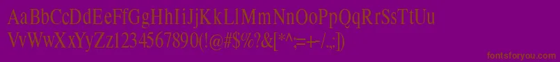 Limescondensed Font – Brown Fonts on Purple Background