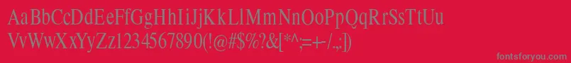 Limescondensed Font – Gray Fonts on Red Background