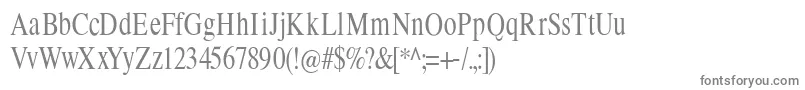 Limescondensed-fontti – harmaat kirjasimet valkoisella taustalla