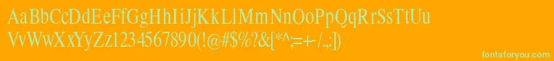 Limescondensed Font – Green Fonts on Orange Background