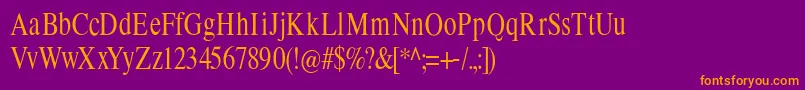 Limescondensed Font – Orange Fonts on Purple Background