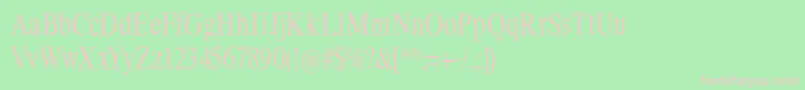 Limescondensed Font – Pink Fonts on Green Background