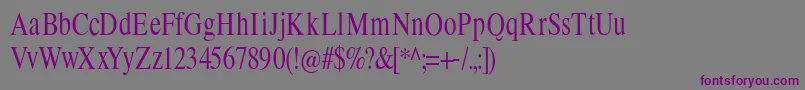 Limescondensed Font – Purple Fonts on Gray Background