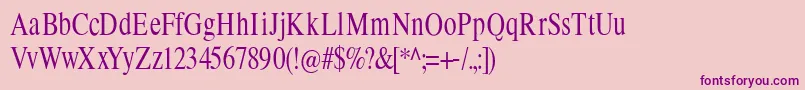 Limescondensed Font – Purple Fonts on Pink Background