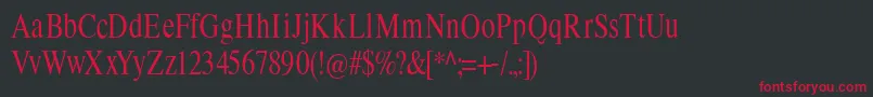 Limescondensed Font – Red Fonts on Black Background