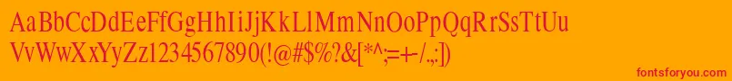 Limescondensed Font – Red Fonts on Orange Background