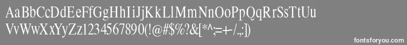 フォントLimescondensed – 灰色の背景に白い文字