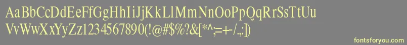 Limescondensed Font – Yellow Fonts on Gray Background