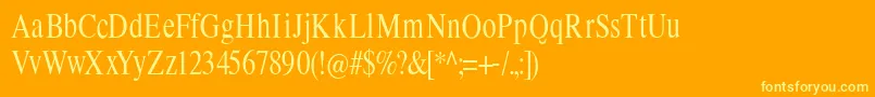Limescondensed Font – Yellow Fonts on Orange Background