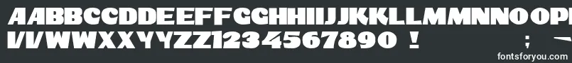 Шрифт Ft25 – белые шрифты на чёрном фоне