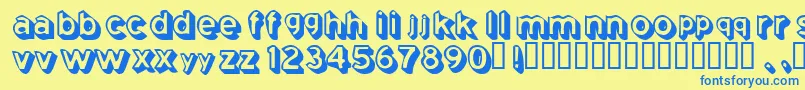 Comingsoon Font – Blue Fonts on Yellow Background